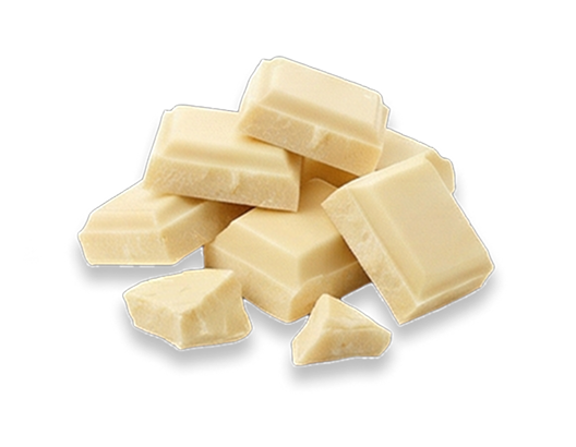 Weiße Schokoladenstücke